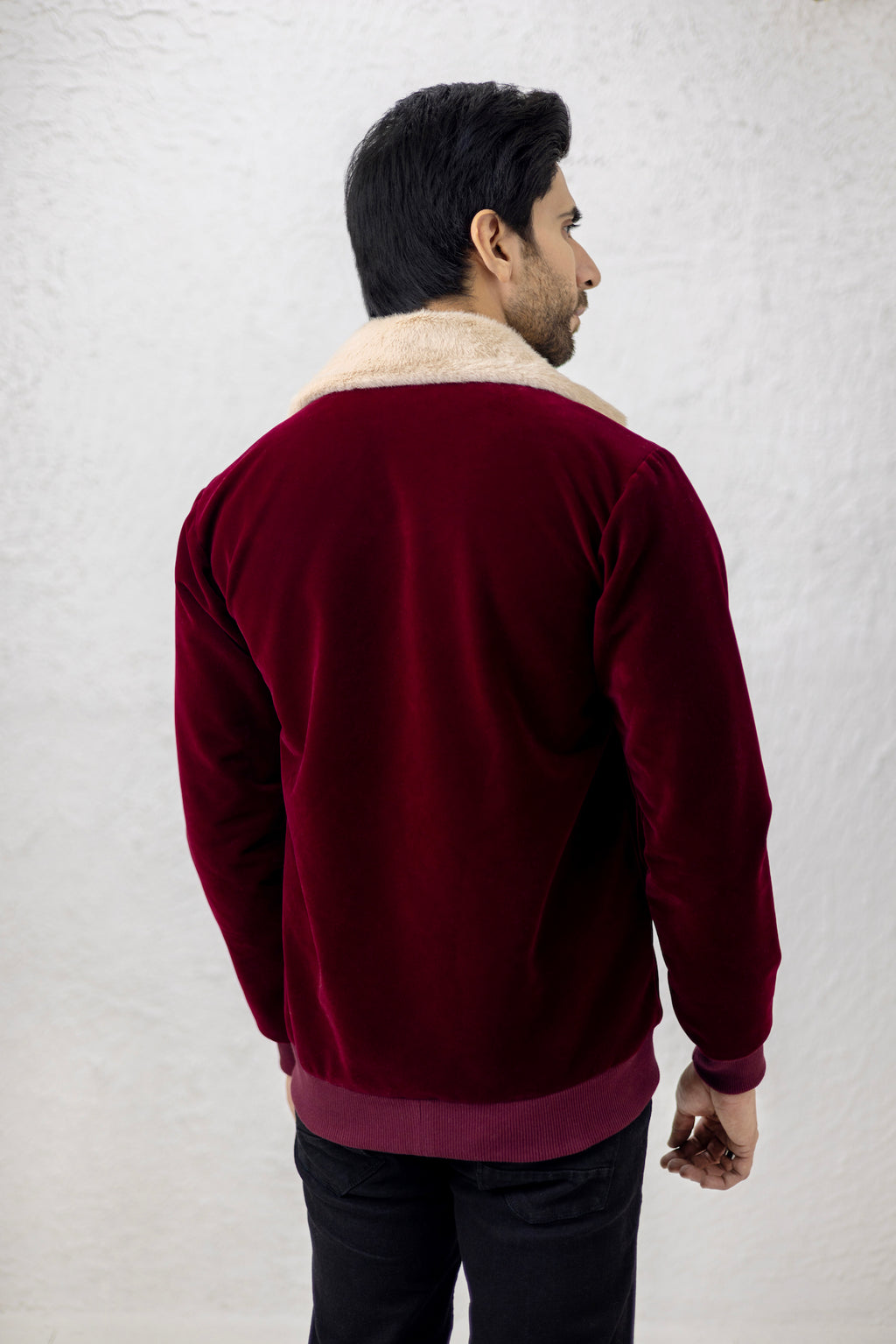 Maroon Valor Suede Men's Jacket