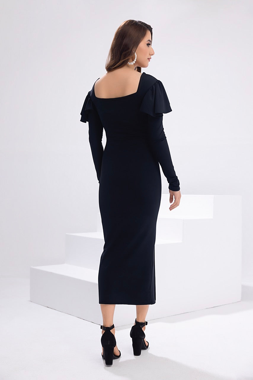 Women's lycra black bodycon. 