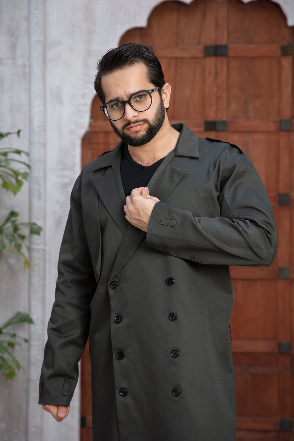 معطف رجالي طويل من فورست رويال