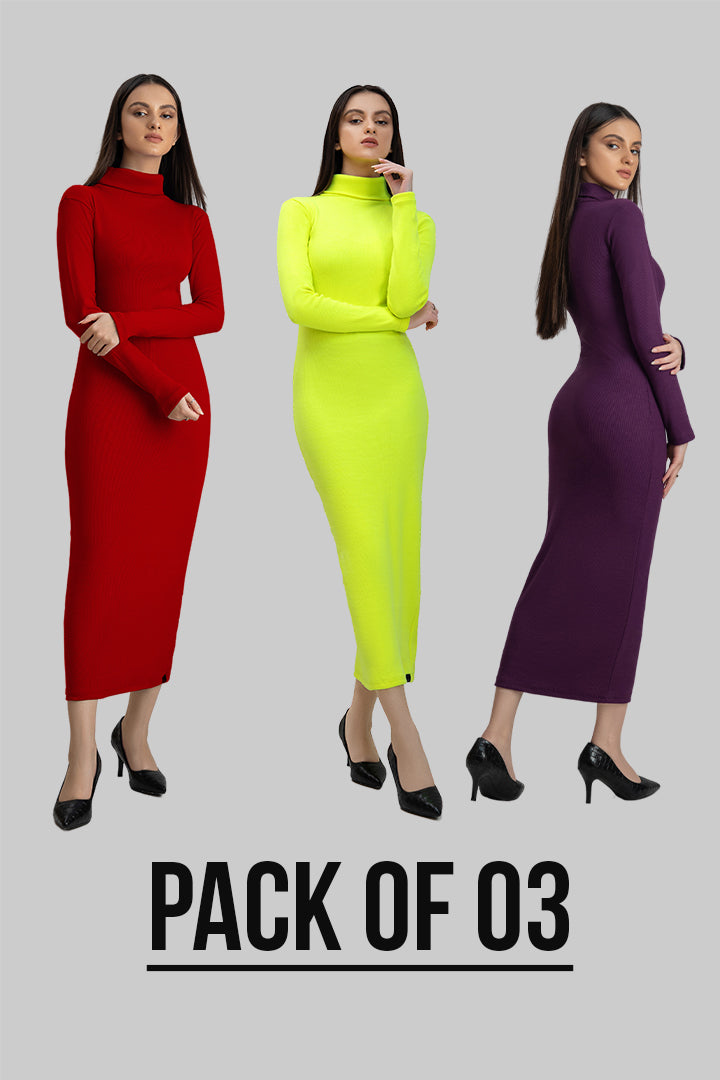 Pack of 3  Bodycon dress