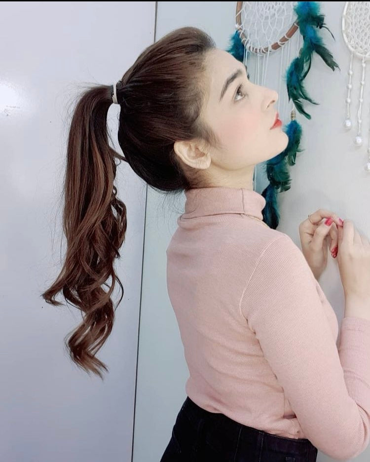 Women's tea pink rib highneck.