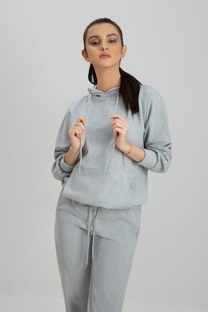 Women's grey tracksuit.