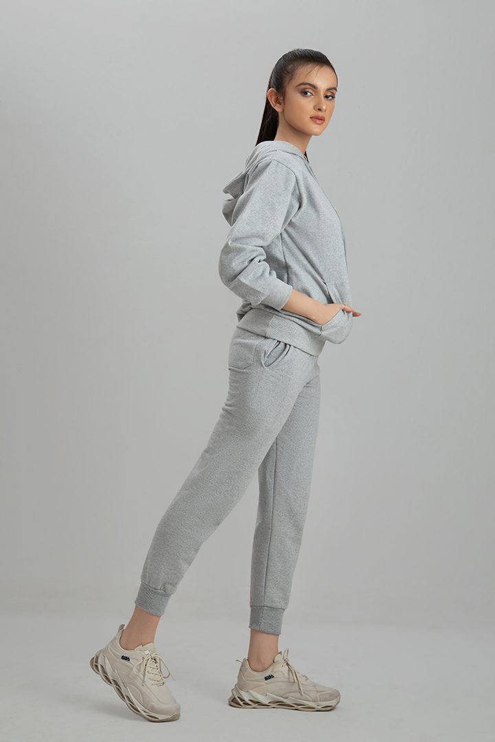 Women's grey tracksuit.