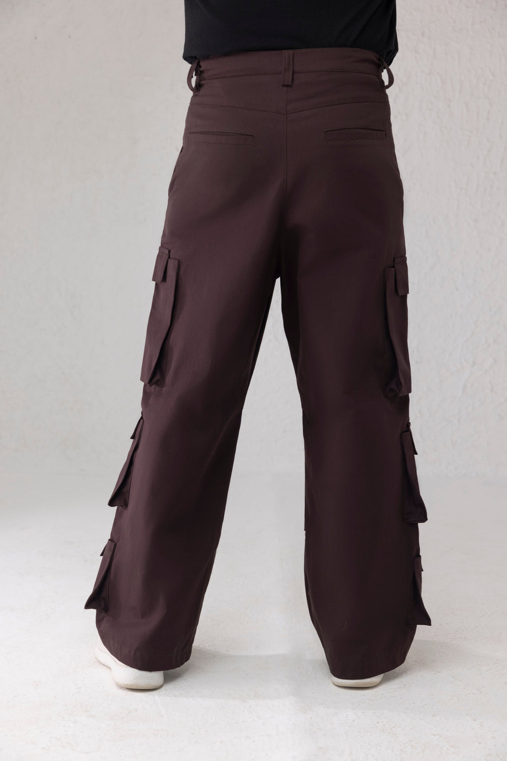 Rear view of Branforge Funnel Fall Cargo Pants with structured fit and clean waistband design