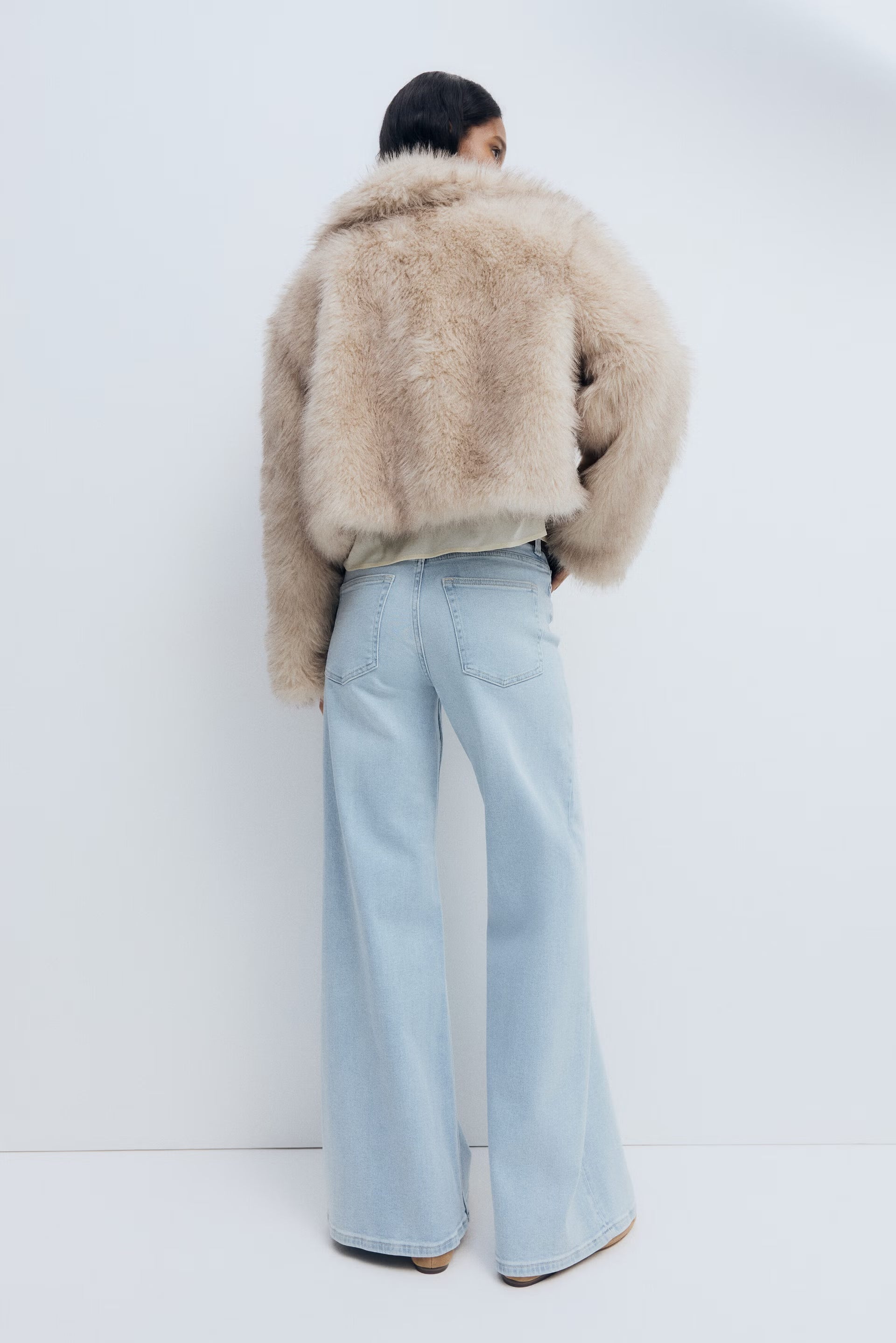 High Waist Wide Leg Loose Fit Ice blue