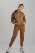 Women's brown tracksuit.