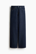 High Waist Wide Leg straight Fit Orginal denim Blue