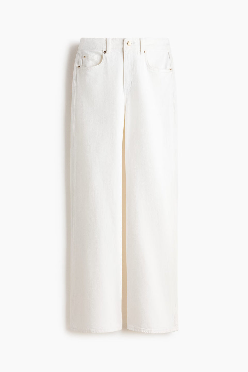 White High Waist  Wide Leg